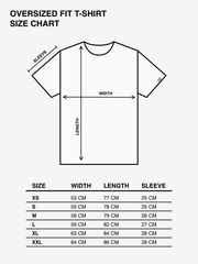 Rave Culture Oversized Fit T-Shirt Size Chart - Rave Culture Shop