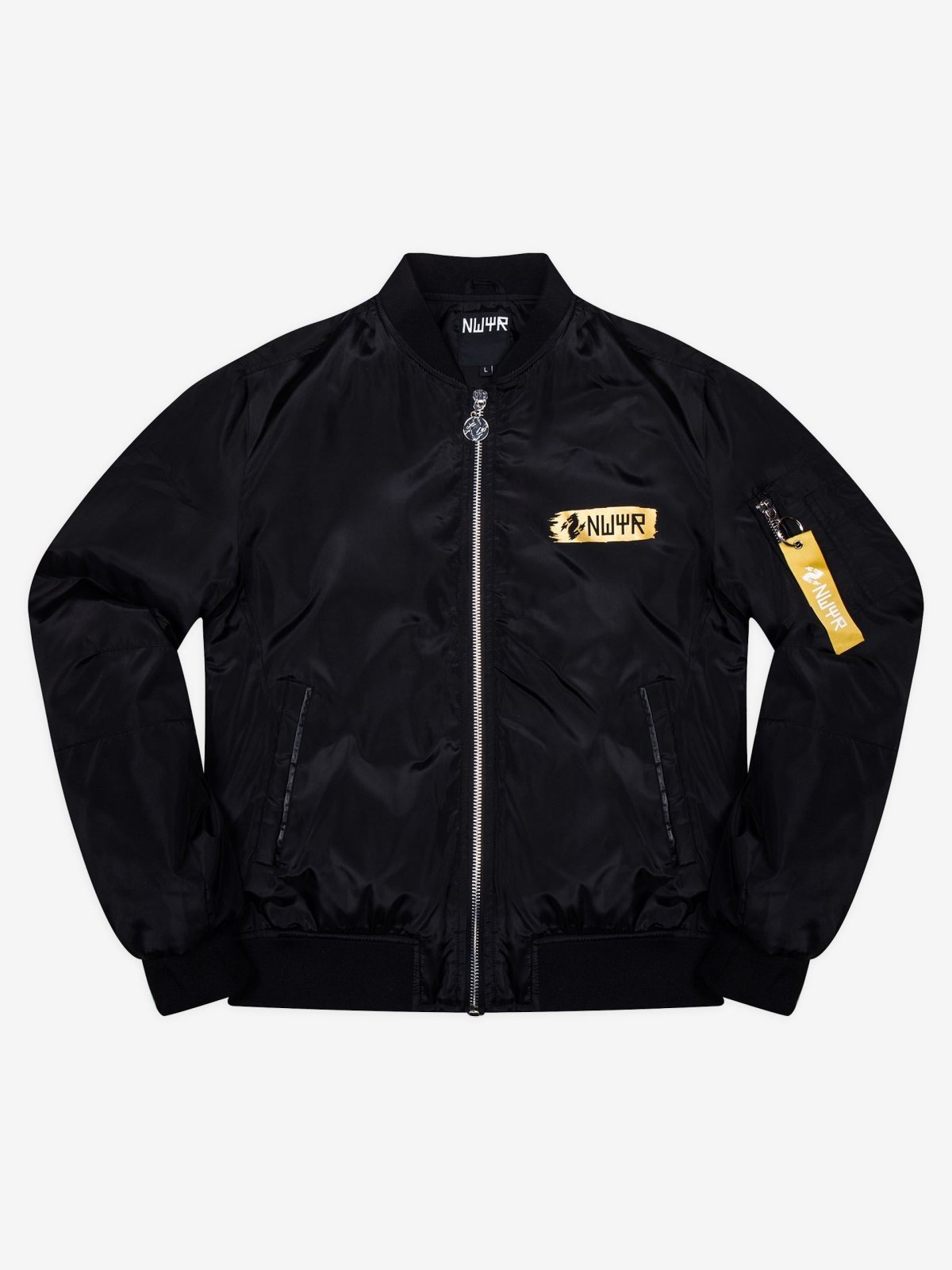 White and gold bomber on sale jacket