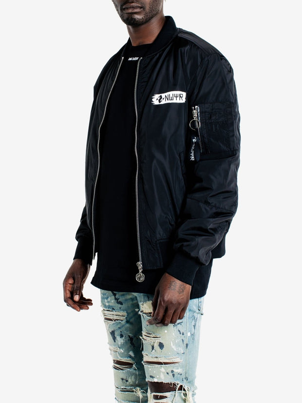 NWYR Bomber Jacket (Black & White) - Rave Culture Shop