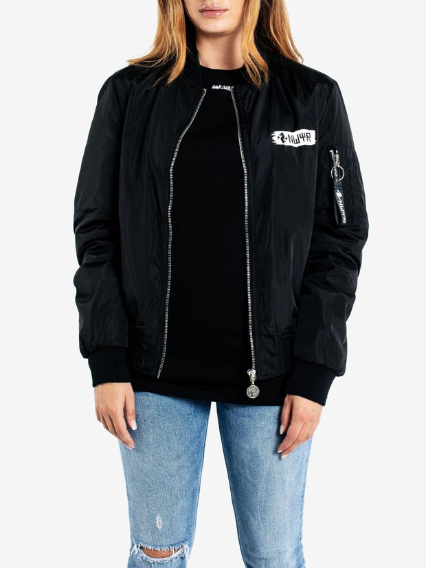 NWYR Bomber Jacket (Black & White) - Rave Culture Shop