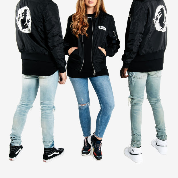 NWYR Bomber Jacket (Black & White) - Rave Culture Shop