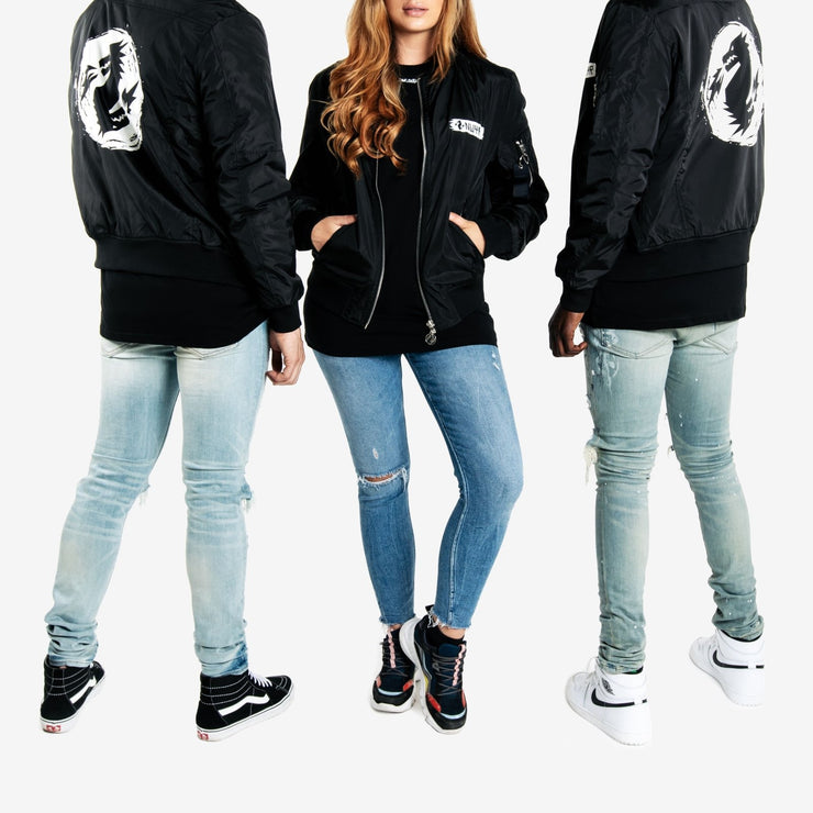 NWYR Bomber Jacket (Black & White) - Rave Culture Shop